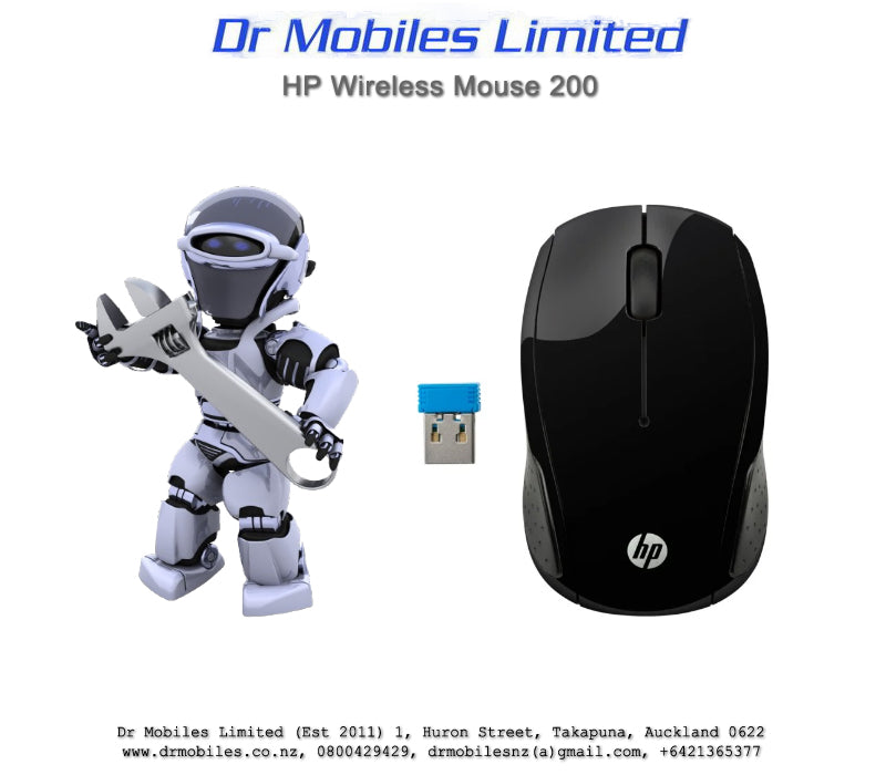 Wireless Mouse, 1,000dpi, - HP 200