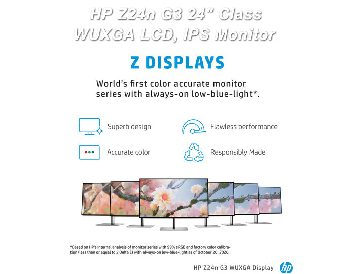 HP Z24n G3 24" Class WUXGA LCD IPS Monitor/LCD Display