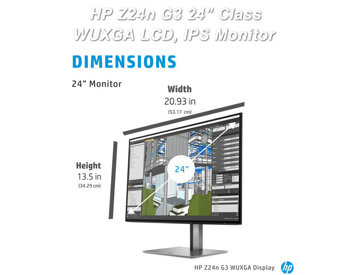 HP Z24n G3 24" Class WUXGA LCD IPS Monitor/LCD Display