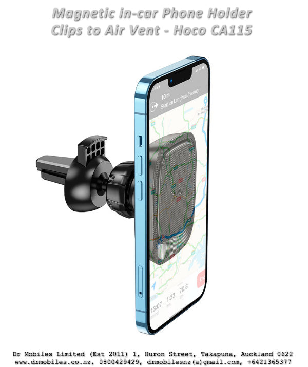 Magnetic in-car Phone Holder Clips on Air Vent.  Hoco CA115