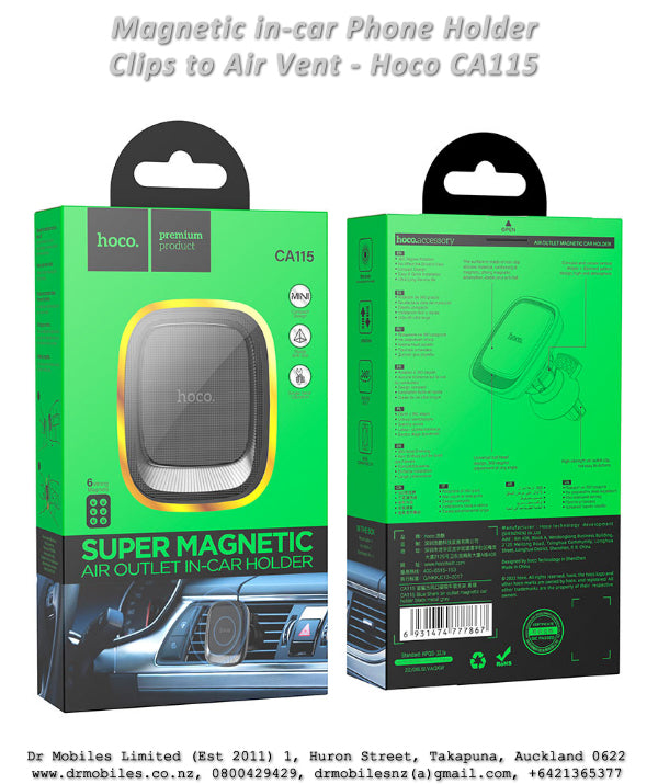Magnetic in-car Phone Holder Clips on Air Vent. Hoco CA115