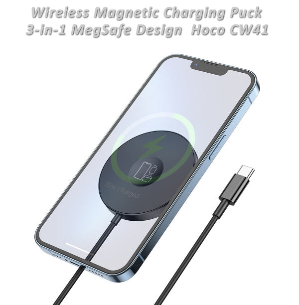 Magnetic MagSafe Charging Puck 3-in-1, Hoco CW41