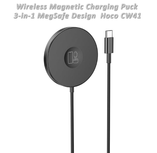 Magnetic MagSafe Charging Puck 3-in-1, Hoco CW41
