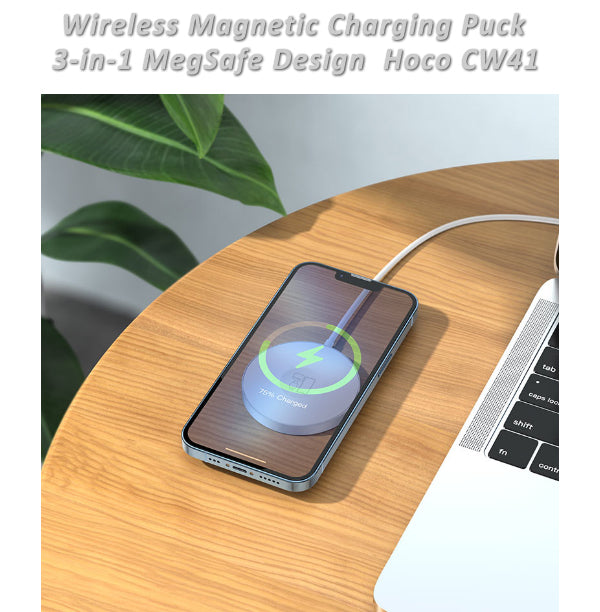 Magnetic MagSafe Charging Puck 3-in-1, Hoco CW41