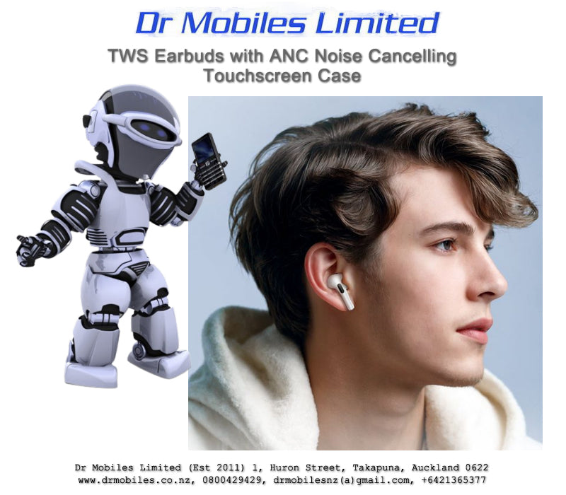 TWS Earbuds, ANC Noise Cancelling & Touchscreen Case Hoco DES42