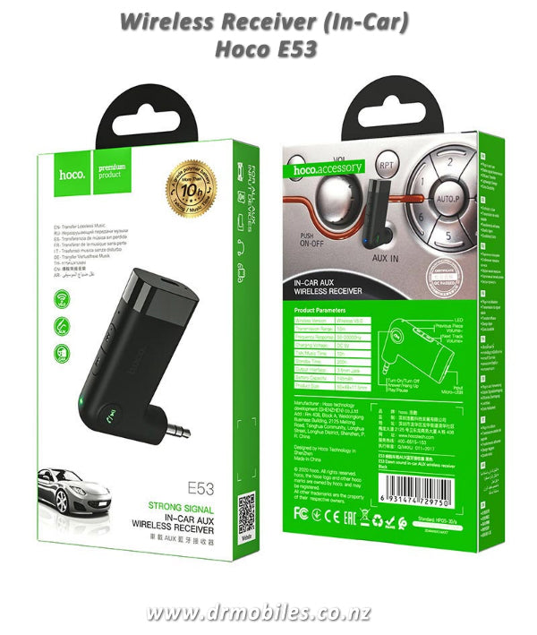 Wireless AUX Receiver, In-Ca Audio Broadcast -Hoco E53