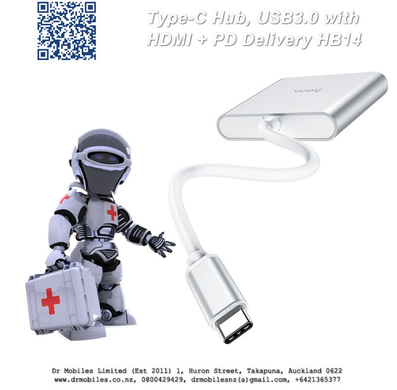 Type-C Hub, USB3.0 with HDMI + PD Delivery HB14