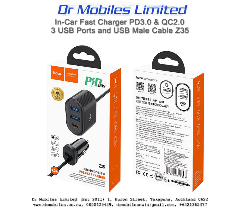 48W In-Car Fast Charger PD3.0 & QC2.0, Z35