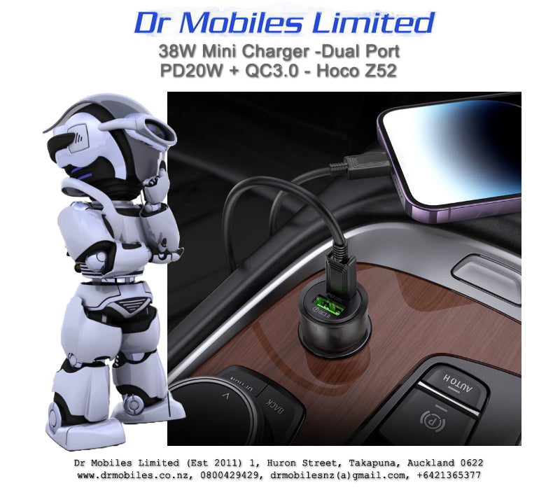 38W Fast in-Car Charger with Dual Port - Z52