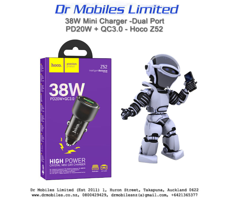 38W Fast in-Car Charger with Dual Port - Z52