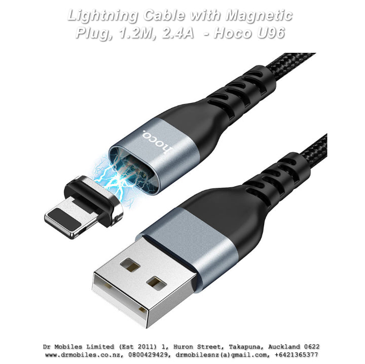Magnetic Charging Data Cable for iPhone, 1.2m, 2.4 Amp - U96