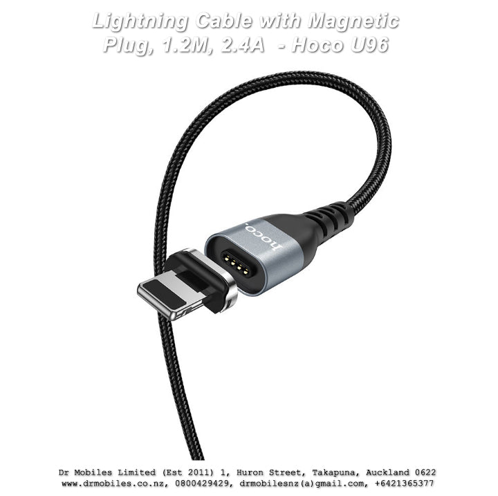 Magnetic Charging Data Cable for iPhone, 1.2m, 2.4 Amp - U96