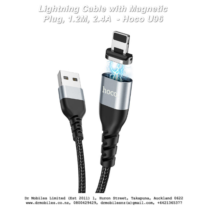 Magnetic Charging Data Cable for iPhone, 1.2m, 2.4 Amp - U96