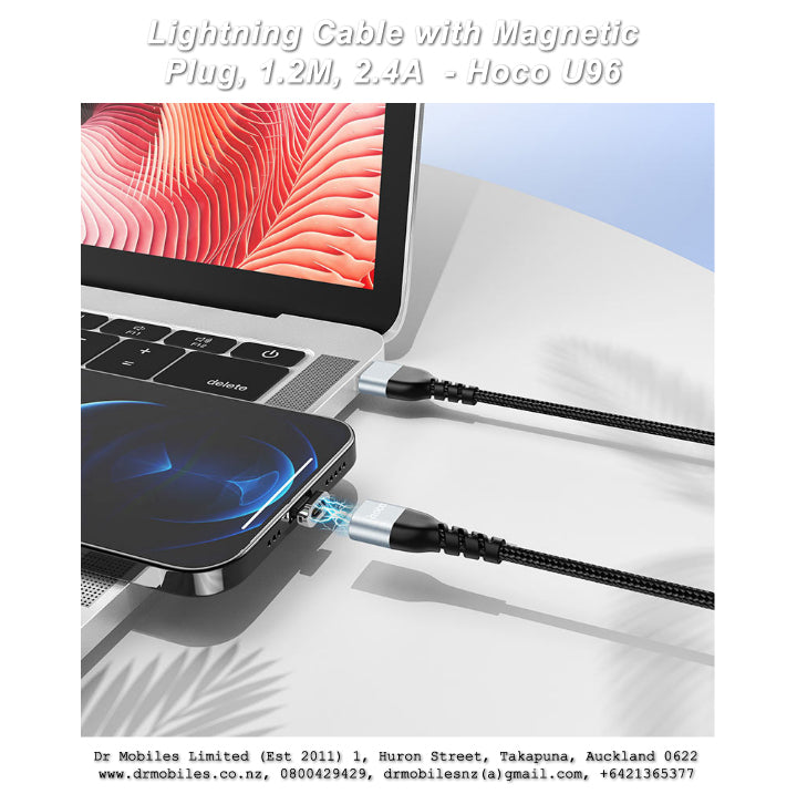 Magnetic Charging Data Cable for iPhone, 1.2m, 2.4 Amp - U96