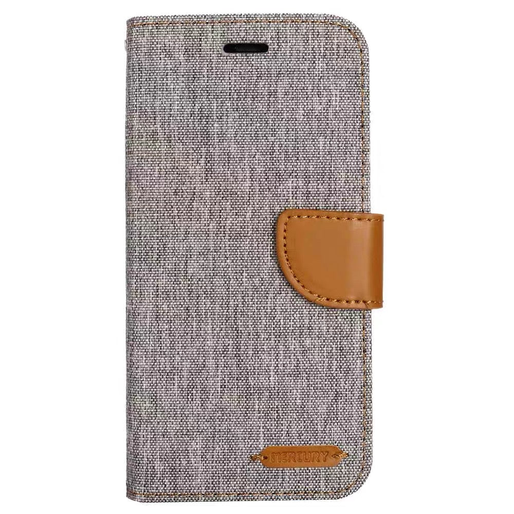 Goospery iPhone 16 Pro 6.3 Canvas Fabric Flip Wallet Case Cover