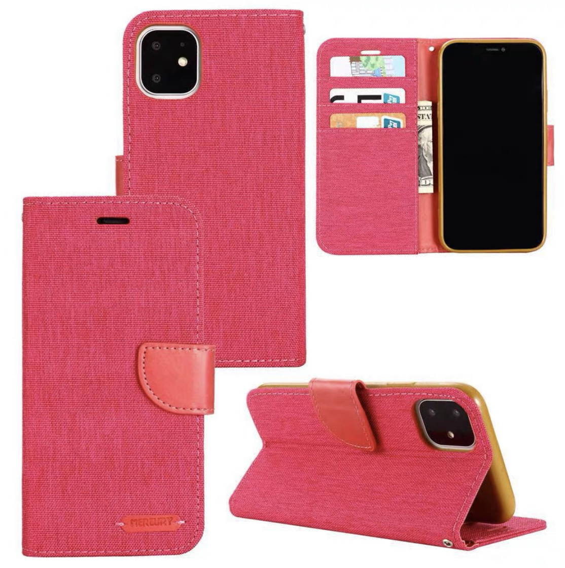 Goospery iPhone 16 Pro 6.3 Canvas Fabric Flip Wallet Case Cover