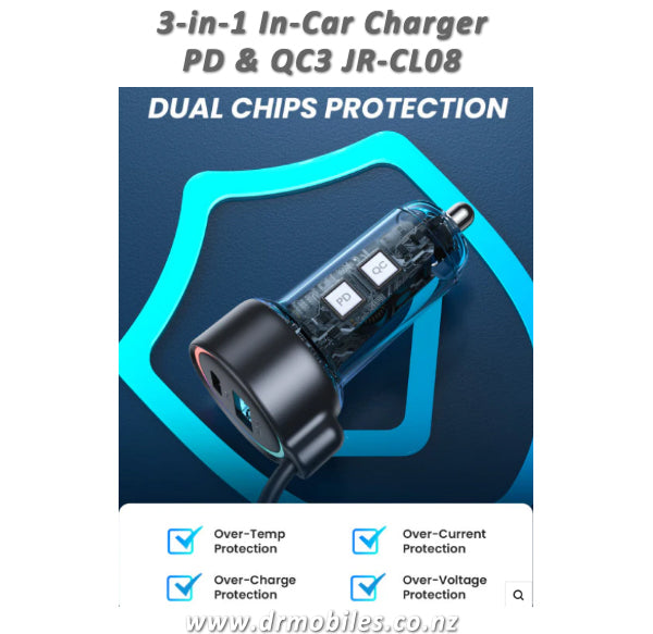 3-in-1 Wired Car Charger for Road Warriors! Joyroom JR-CL08