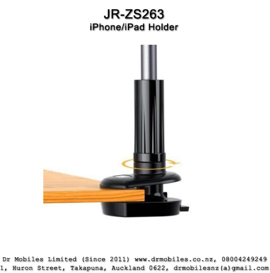 Apple iPad Holder, 360-degree Rotating arm with Clamp up 12.9" Tablet