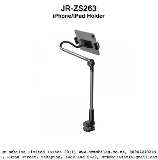 Apple iPad Holder, 360-degree Rotating arm with Clamp up 12.9" Tablet