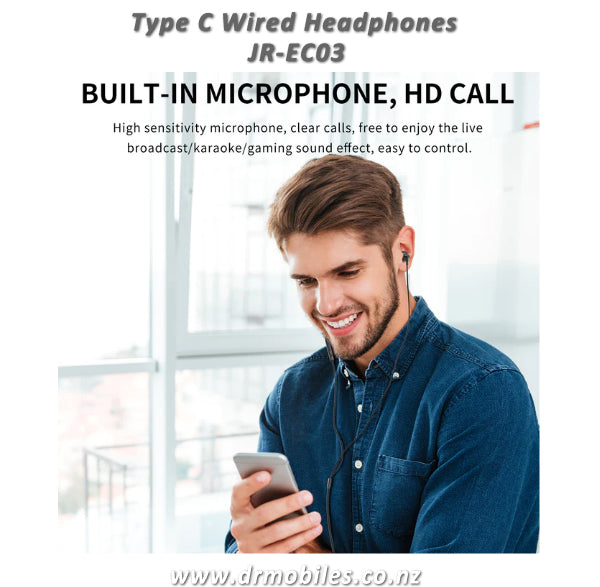 USB Type C Plug Headphones (Wired) JR-EC03