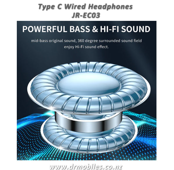 USB Type C Plug Headphones (Wired) JR-EC03