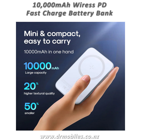 10,000mAh Wireless Battery Bank Fast Charge PD Joyroom JR-W020