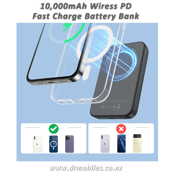 10,000mAh Wireless Battery Bank Fast Charge PD Joyroom JR-W020