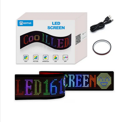 Flexible LED Pixel Panel Display Screen Scrolling Text Support App Control