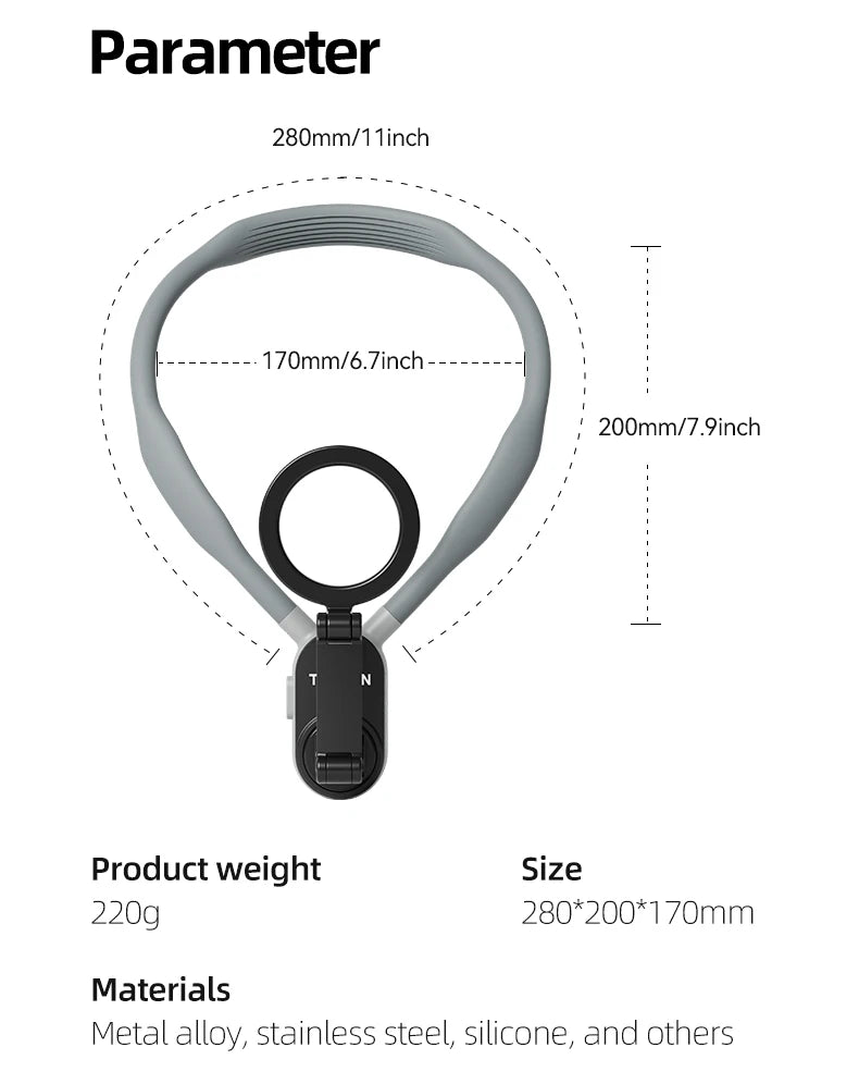 Magsafe Silicone Neck Mount Magnetic Selfie Stick Phone Neck Holder TELESIN