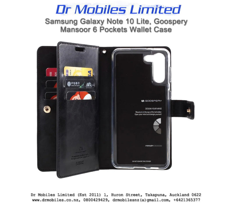 Mercury Goosepery Mansoor Galaxy Note 10 Lite Wallet Case 6 pockets