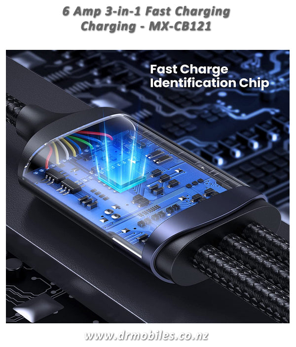66 Watt 3-in-1 USB  Fast Charging Cable MX-CB121