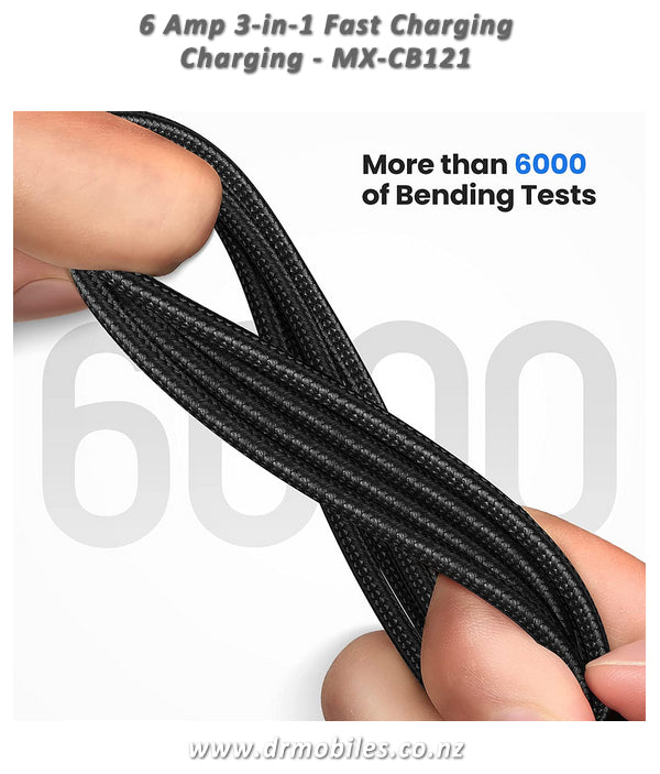 66 Watt 3-in-1 USB Fast Charging Cable MX-CB121