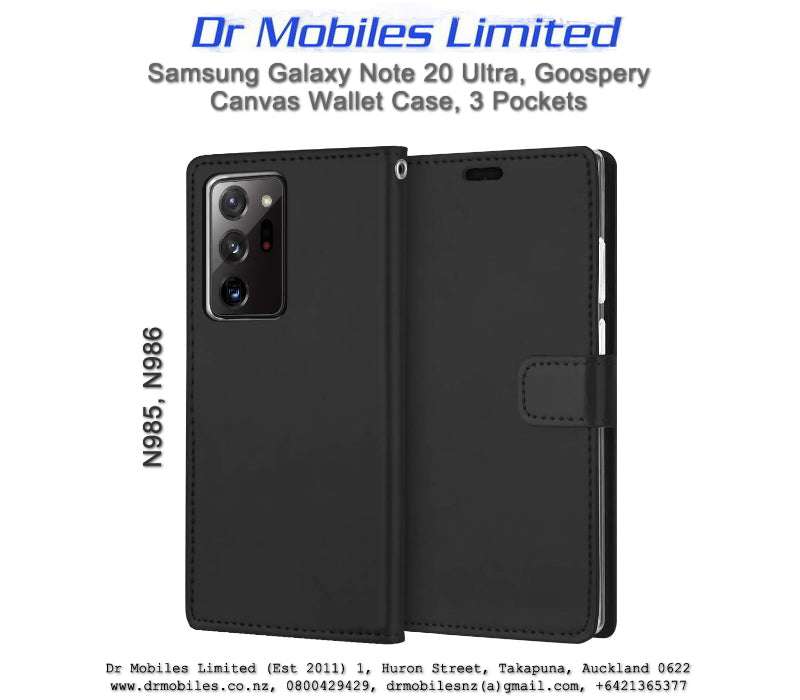Mercury Goosepery Galaxy Note 20 Ultra Canvas Case - 3 Pockets