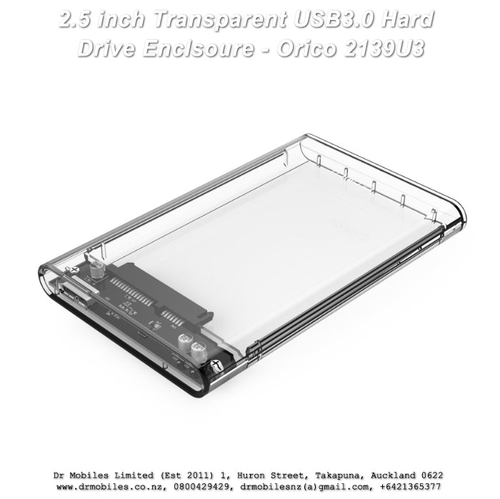 2.5 inch Transparent USB3.0 Hard Drive Enclosure - Orico 2139U3 SATA