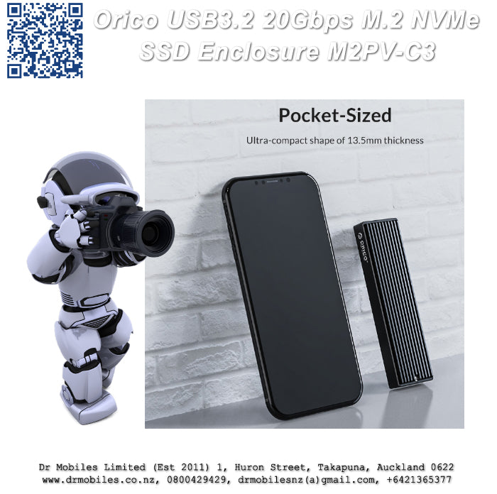 M.2 NVMe SSD Enclosure. Orico M2PV-C3, External Storage