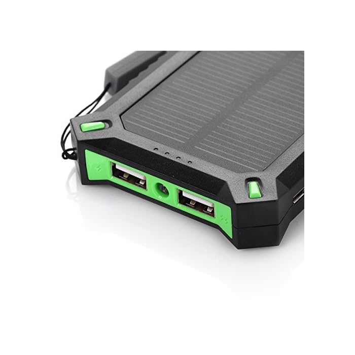 Poweradd Solar Panel Dual USB 8000mAh Battery Charger Power Bank Waterproof Apollo3