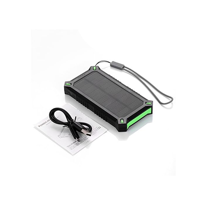 Poweradd Solar Panel Dual USB 8000mAh Battery Charger Power Bank  Waterproof Apollo3