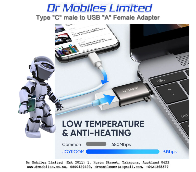 Adaptor: Type-C male to USB A Female - JR S-H151