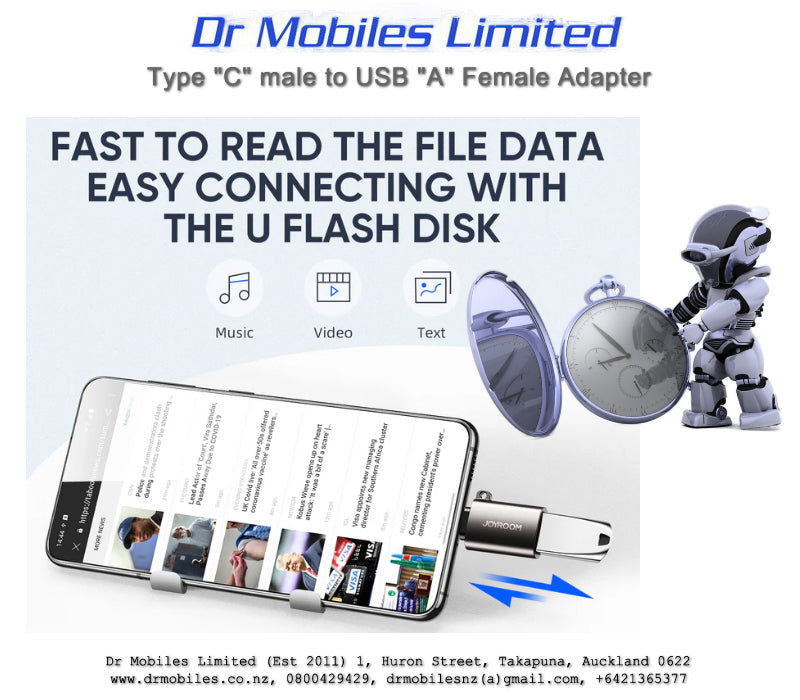 Adaptor: Type-C male to USB A Female - JR S-H151