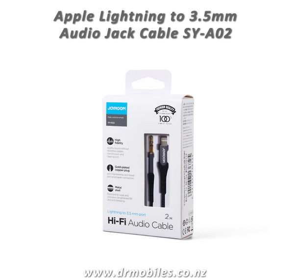 Apple Lightning to 3-5mm Male Plug, Audio HiFi Adaptor Cable - Joyroom SY-A02