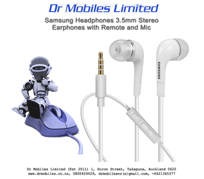 Samsung Headphones 3.5mm Stereo Earphones with Remote and Mic - GH59-11720A