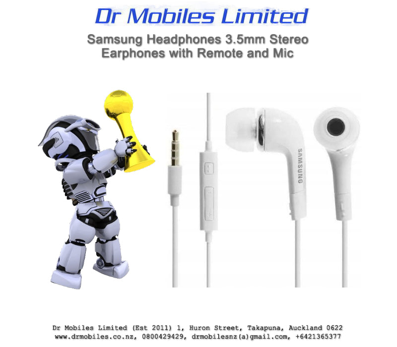 Samsung Headphones 3.5mm Stereo Earphones with Remote and Mic - GH59-11720A