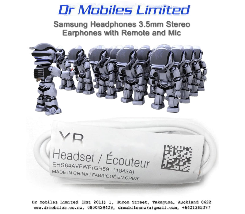 Samsung Headphones 3.5mm Stereo Earphones with Remote and Mic - GH59-11720A