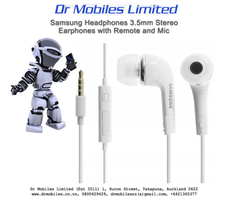 Samsung Headphones 3.5mm Stereo Earphones with Remote and Mic - GH59-11720A