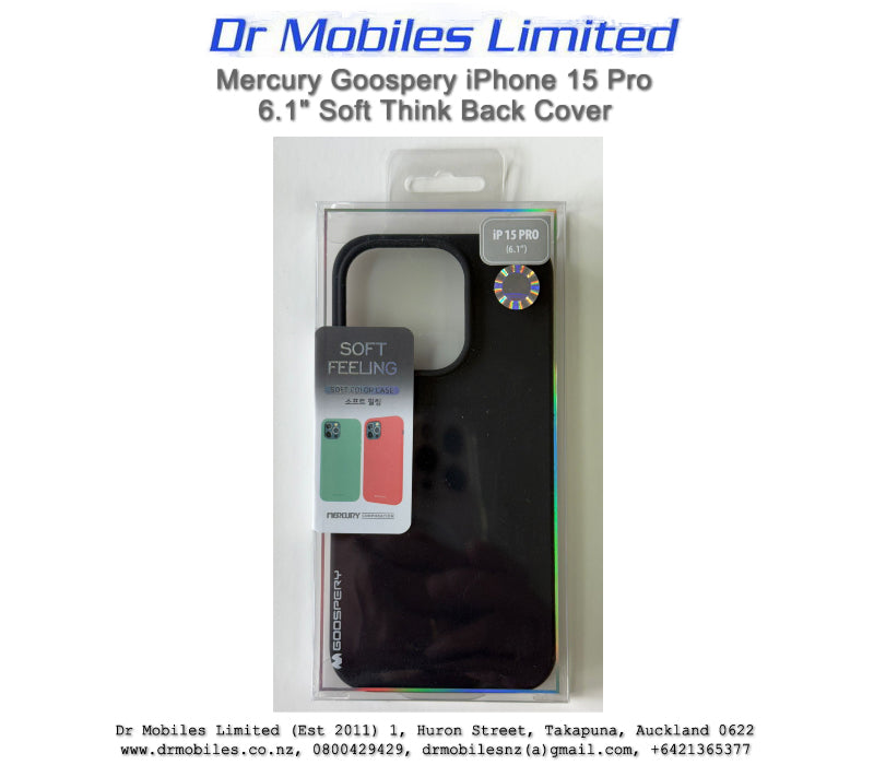 Mercury Goospery iPhone 15 Pro 6.1", Soft Skin Phone Case