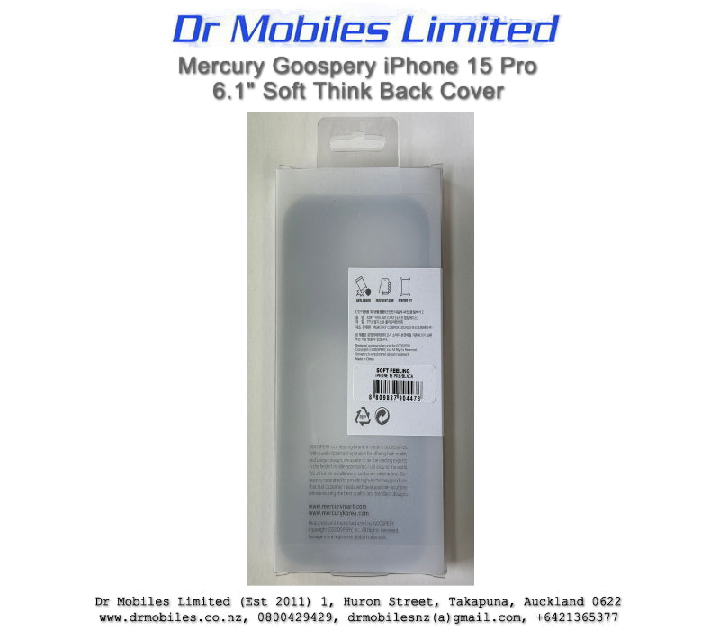 Mercury Goospery iPhone 15 Pro 6.1", Soft Skin Phone Case
