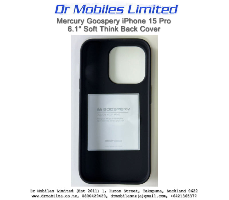 Mercury Goospery iPhone 15 Pro 6.1", Soft Skin Phone Case