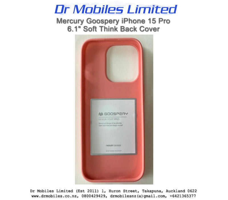 Mercury Goospery iPhone 15 Pro 6.1", Soft Skin Phone Case