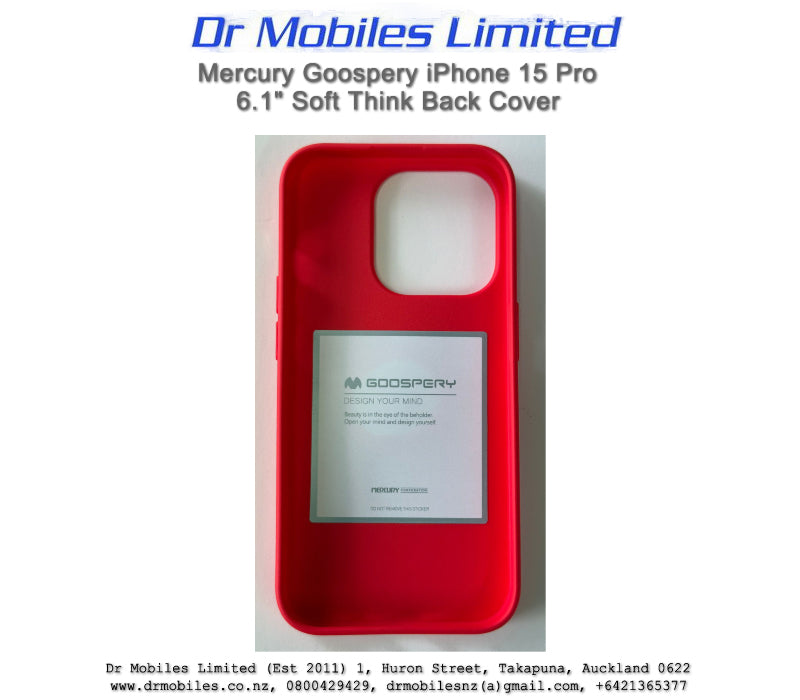 Mercury Goospery iPhone 15 Pro 6.1", Soft Skin Phone Case