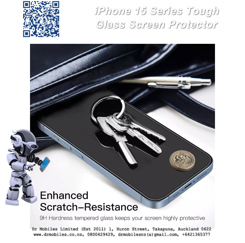 Apple iPhone 15, 15 Plus, 15 Pro,15 Pro Max Tempered Glass
